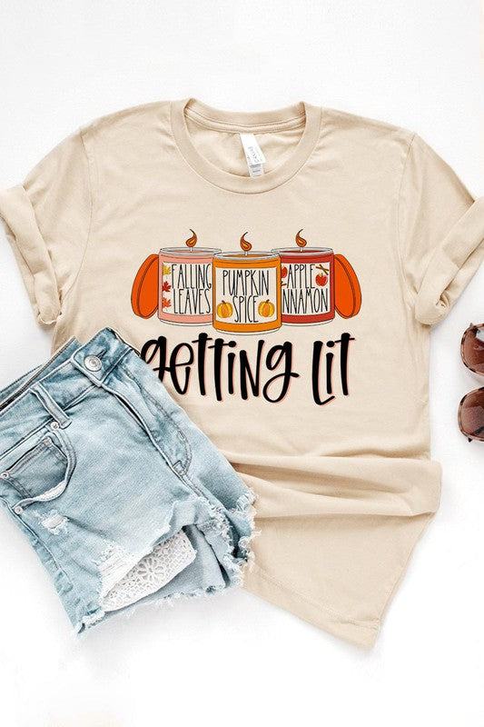 GETTING LIT FALL PLUS SIZE UNISEX SHORT SLEEVE
