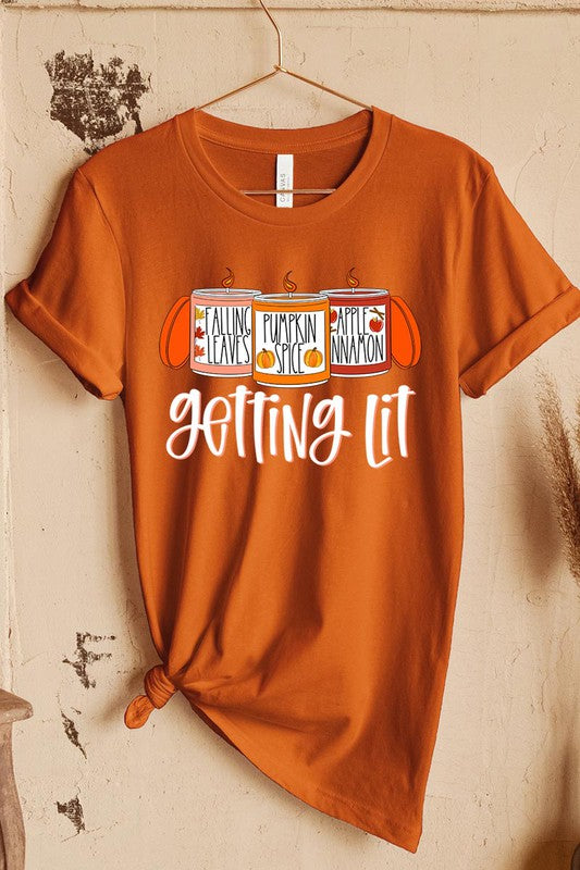 GETTING LIT FALL PLUS SIZE UNISEX SHORT SLEEVE