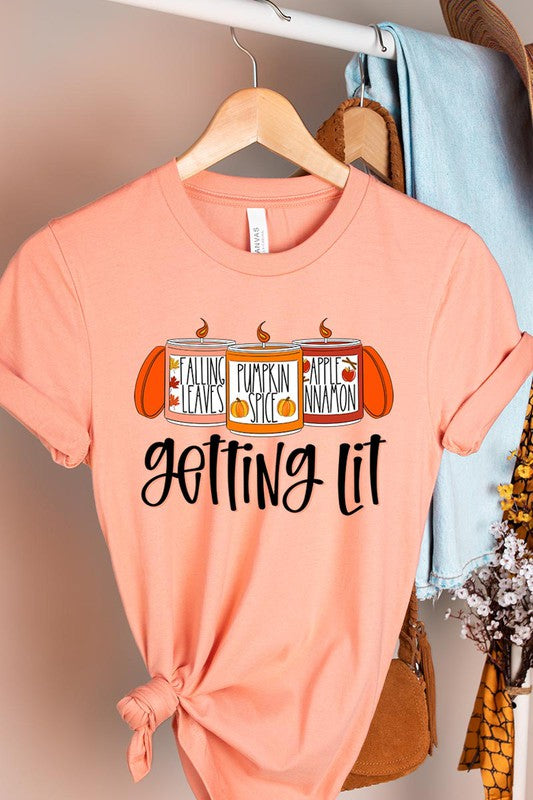 GETTING LIT FALL PLUS SIZE UNISEX SHORT SLEEVE