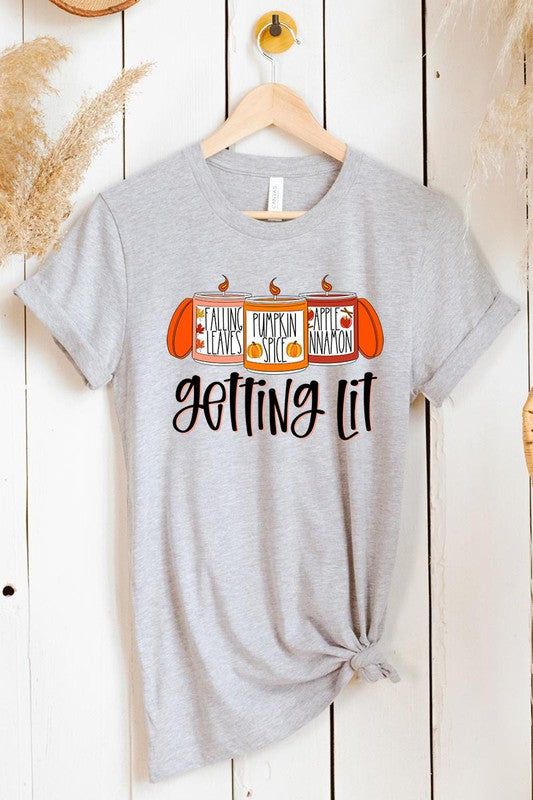 GETTING LIT FALL PLUS SIZE UNISEX SHORT SLEEVE