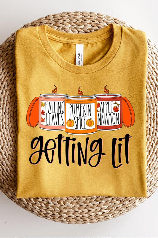 GETTING LIT FALL PLUS SIZE UNISEX SHORT SLEEVE