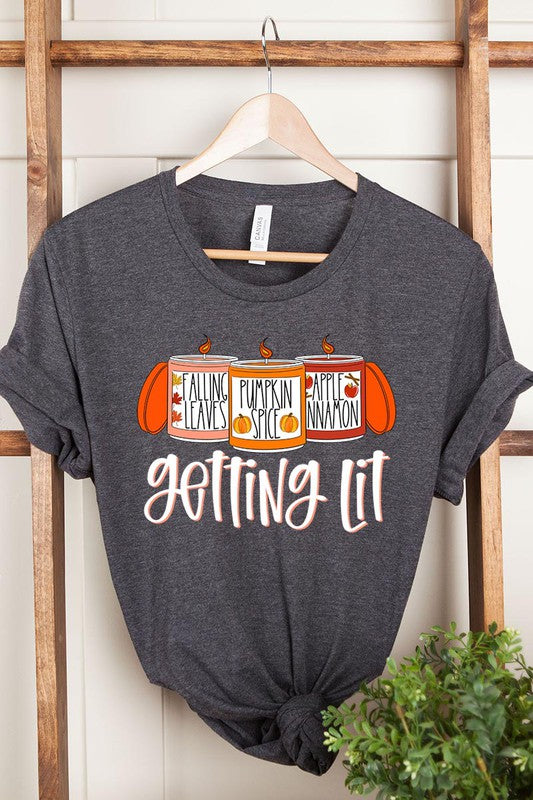 GETTING LIT FALL PLUS SIZE UNISEX SHORT SLEEVE