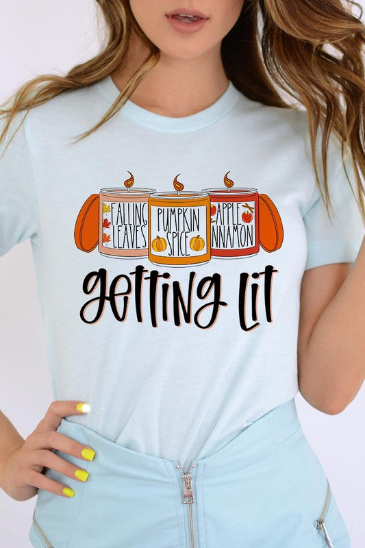 GETTING LIT FALL PLUS SIZE UNISEX SHORT SLEEVE
