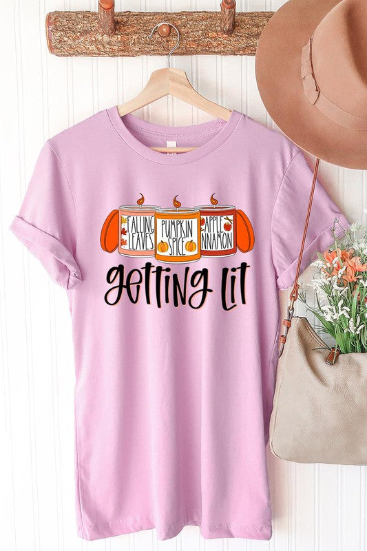 GETTING LIT FALL PLUS SIZE UNISEX SHORT SLEEVE