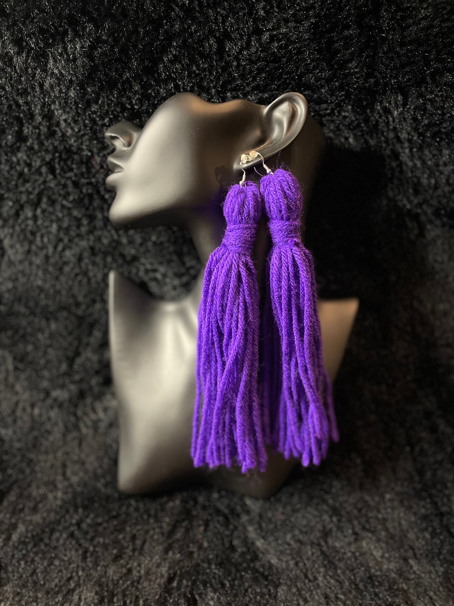 Long Purple Tassels