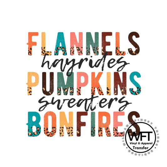 Flannels, Hayrides, Pumpkins, Sweaters & Bonfires