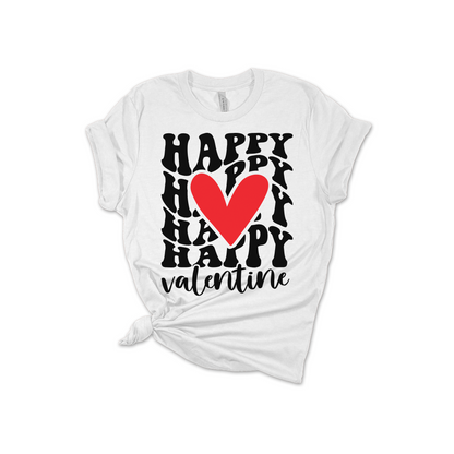 Happy Valentine  Heart Tee